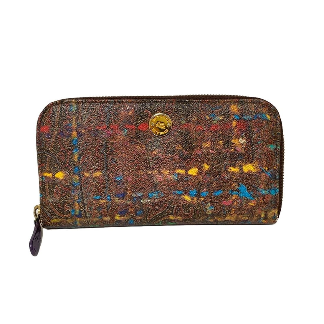 Auth ETRO - Brown Red Multi: Auth ETRO - Brown Red Multi PVC Womens Long Wallet Condition: Pre-owned Brand: ETRO Style: Long Wallet Color: Brown, Red, Multi Material: PVC ConditionRank: 5 Department: Womens