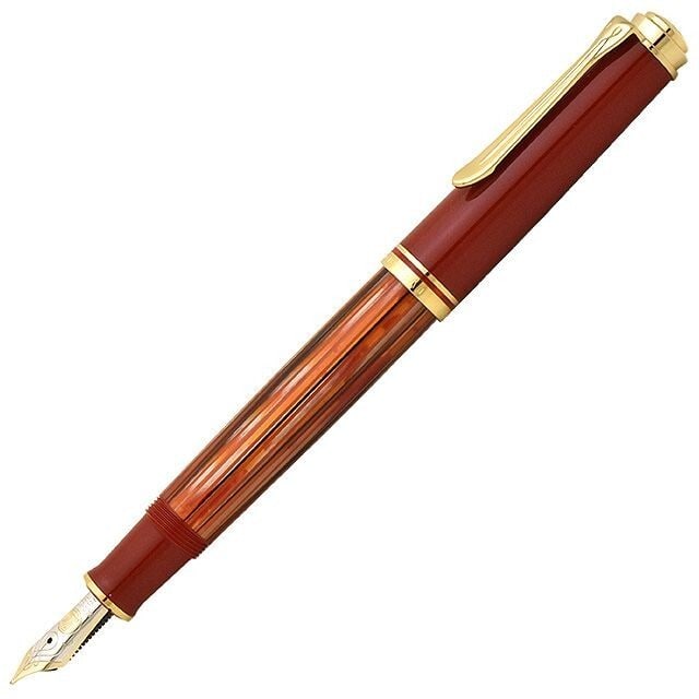 PELIKAN Fountain Pen Souveraine 600 Tortoise: PELIKAN Fountain Pen Souveraine 600 Tortoise Shell Red M600 Condition: New Brand: Pelikan Type: Fountain Pen Nib Size: Broad (B) Ink Color: N/A Nib Material: Gold, 14K Model: Souveran M60