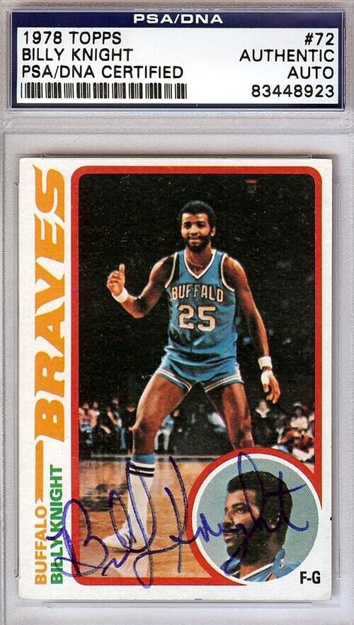 Billy Knight Autographed 1978 Topps Card: Billy Knight Autographed 1978 Topps Card #72 Buffalo Braves PSA/DNA #83448923 Billy Knight Autographed 1978 Topps Card #72 Buffalo Braves PSA/DNA #83448923 SKU no: RBJ7281335337048 Guidelines for Bidd