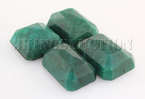 182.54ctw Faceted Loose Emerald Beryl Gemstone Lot of 4: 182.54ctw Faceted Loose Emerald Beryl Gemstone Lot of 4 **|**|** Mix Sizes Emerald & Square Shape Faceted Emerald Beryl Loose Gemstone ; MSRP: $1400