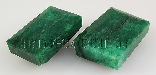 171.08ctw Faceted Loose Emerald Beryl Gemstone Lot of 2: 171.08ctw Faceted Loose Emerald Beryl Gemstone Lot of 2 **|**|** Mix Sizes Emerald Shape Faceted Emerald Beryl Loose Gemstone ; MSRP: $1300