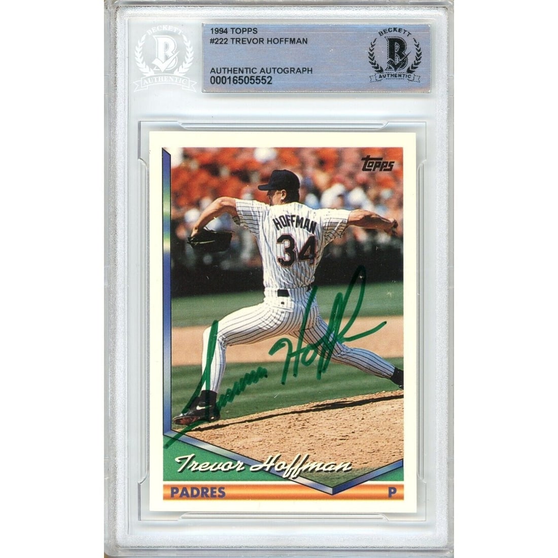 trevor hoffman san diego padres signed: trevor hoffman san diego padres signed 1994 topps card beckett authentic auto slab Baseball enthusiasts and collectors alike can seize this chance to possess a piece of history with the autographed 19