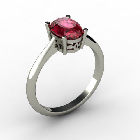 Garnet 1.40 ctw Ring 14kt White Gold: Garnet 1.40 ctw Ring 14kt White Gold **|**|** Mainstone: Garnet ; CTW: 1.40 ; Shape: Oval ; Gem Size: 8x6mm ; Metal / Purity: 14kt White Gold ; MSRP: $500