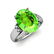 Peridot 6.00 ctw & Diamond Ring 14kt White Gold