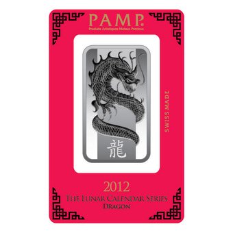 Silver Bars: Pamp Suisse 1 oz Dragon Bar .999 fine: Silver Bars: Pamp Suisse 1 oz Dragon Bar .999 fine **|**|** MSRP: $100
