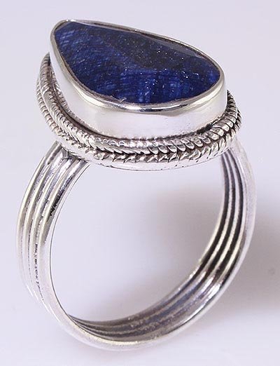 SAPPHIRE CORRUNDUM 33.70CTW ANTIQUE LOOKS .925 RING