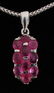 6.00ctw Pink Ruby Sterling Silver Cluster Pendant 1.97g