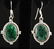 EMERALD BERYL 34.08CTW SILVER HOOK EARRING