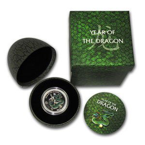 2012 1/2 oz Silver Niue $2 Pearl Dragon in Dragon Egg C: 2012 1/2 oz Silver Niue $2 Pearl Dragon in Dragon Egg Case **|**|** MSRP: $100