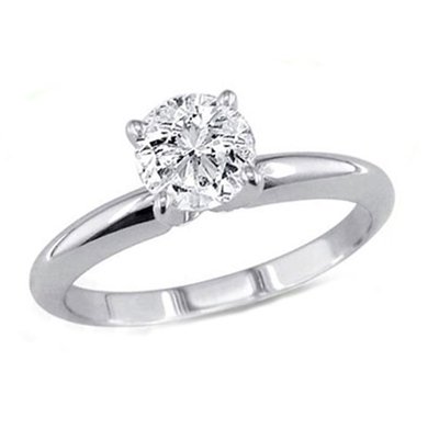 1.00 ct Round cut Diamond Solitaire Ring, G-H, I: Diamond count: 1 ROUND CUT Diamond weight: 1ctw Diamond color: G-H Diamond clarity: I Metal: 14K White Gold Ring size: 6.5 Availability: 10 Business days, ready to ship