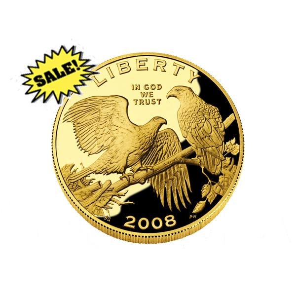 Gold $5 Commemorative 2008 Bald Eagle Proof: Gold $5 Commemorative 2008 Bald Eagle Proof **|**|** MSRP: $1700