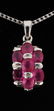 3.50ctw Pink Ruby Sterling Silver Cluster Pendant 2.35g