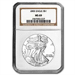 2003 Silver American Eagle (NGC MS-69): 2003 Silver American Eagle (NGC MS-69) **|**|** MSRP: $100