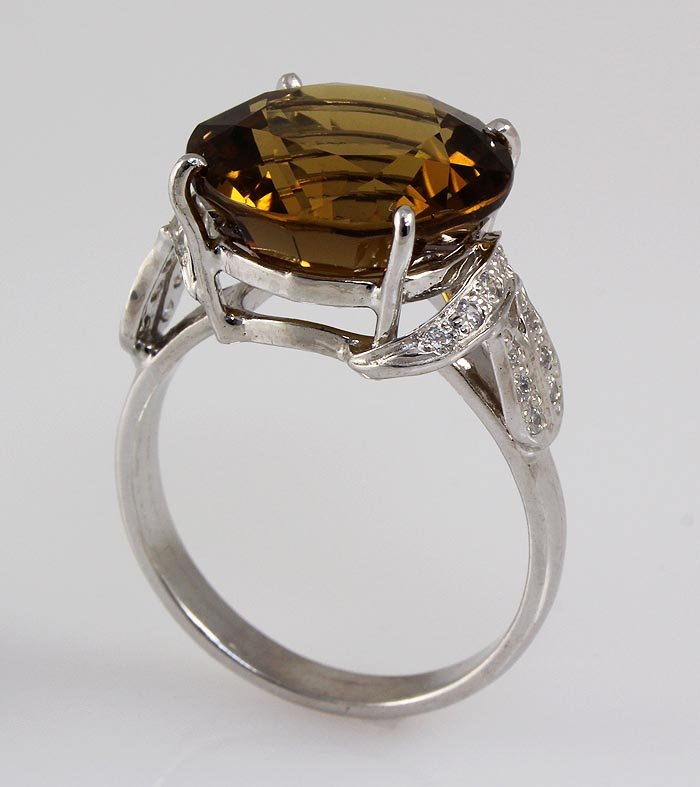 23.72ctw Fashion Sterling Silver Citrine Round Ring: 23.72ctw Fashion Sterling Silver Citrine Round Ring **|**|** 13.61MM Fashion Sterling Silver .925 Citrine Round Ring; Size: 8 ; MSRP: $1400