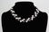 201.3CTW 12" WHITE-BLACK SIOPAO NECKLACE METAL LOCK PHI