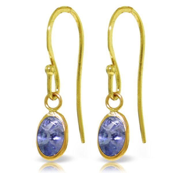 New 14KT Yellow Gold 1 ctw Tanzanite Earrings: Brand New One electronically tested 14KT Yellow Gold 1 ctw Tanzanite Earrings ---- Mounted stone(s): Tanzanite ---- Total Gemstone weight: 1 ct ---- Jewelry type: Gemstone Fish Hook Earrings ---- Jewe