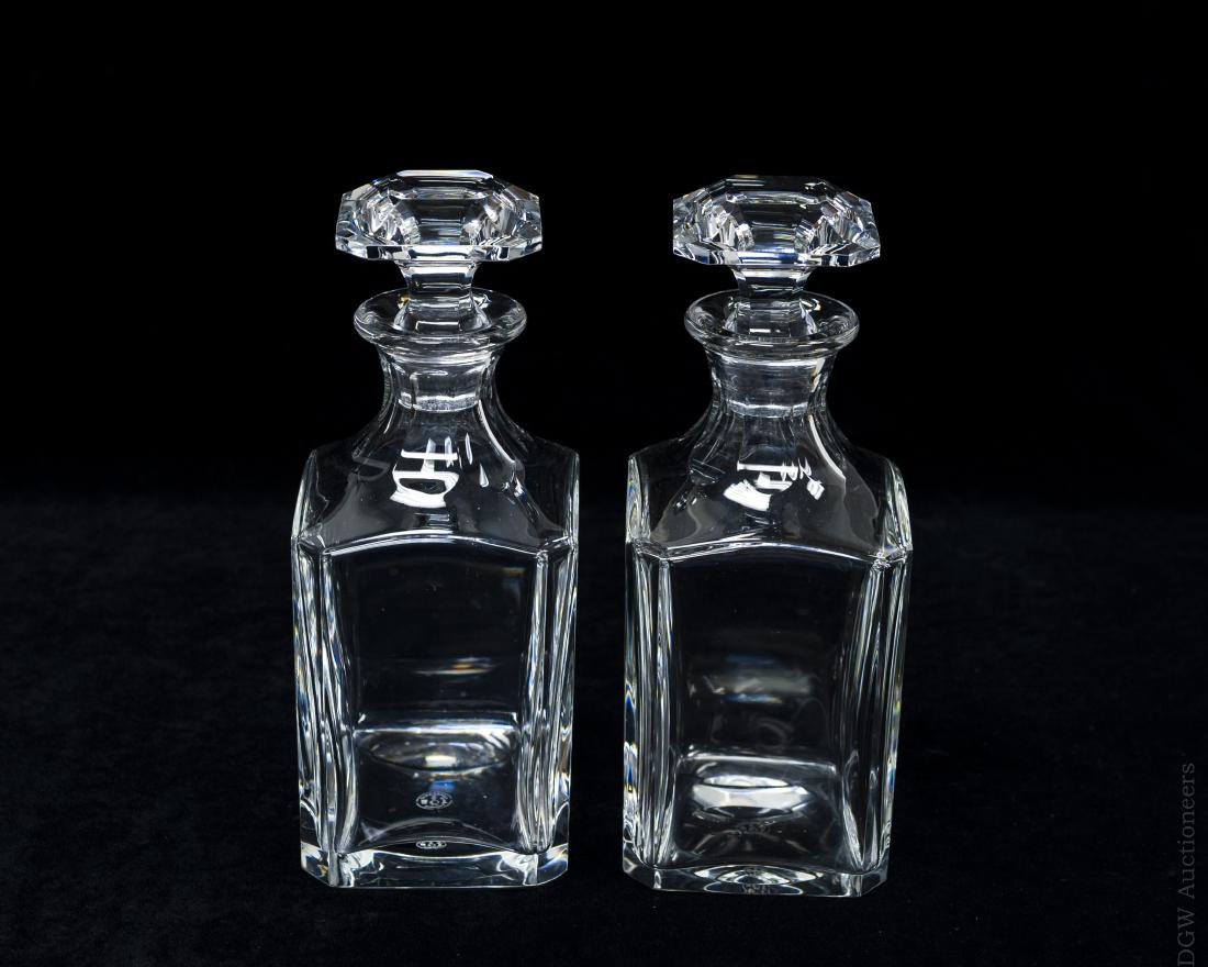 (2) Baccarat Clear Crystal Decanters. (1 of 5)