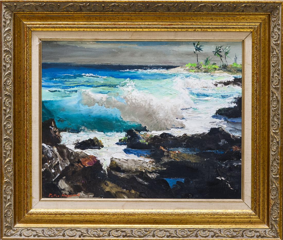 Peter Hayward Oil on Canvas, Tropical Sea. (1 of 5)