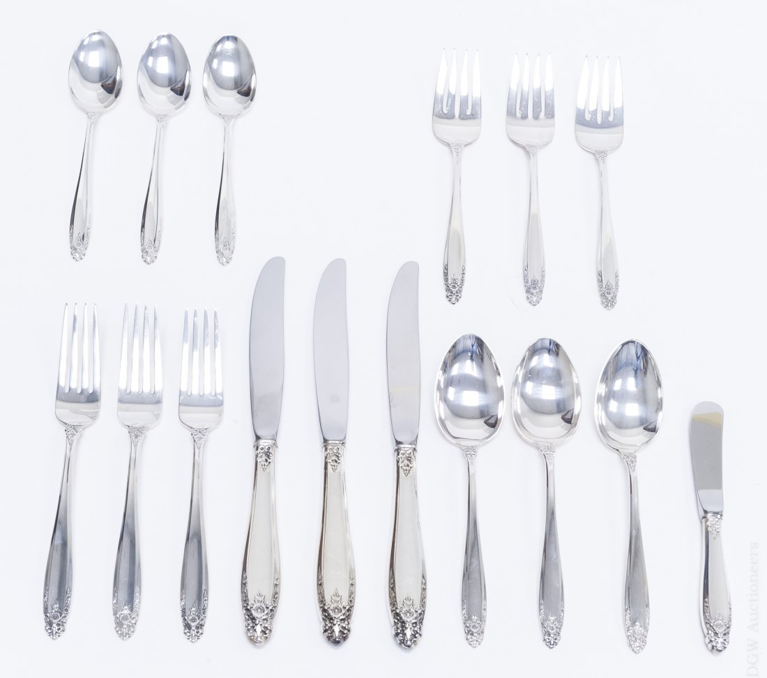International Sterling "Prelude" Partial Flatware. (1 of 5)