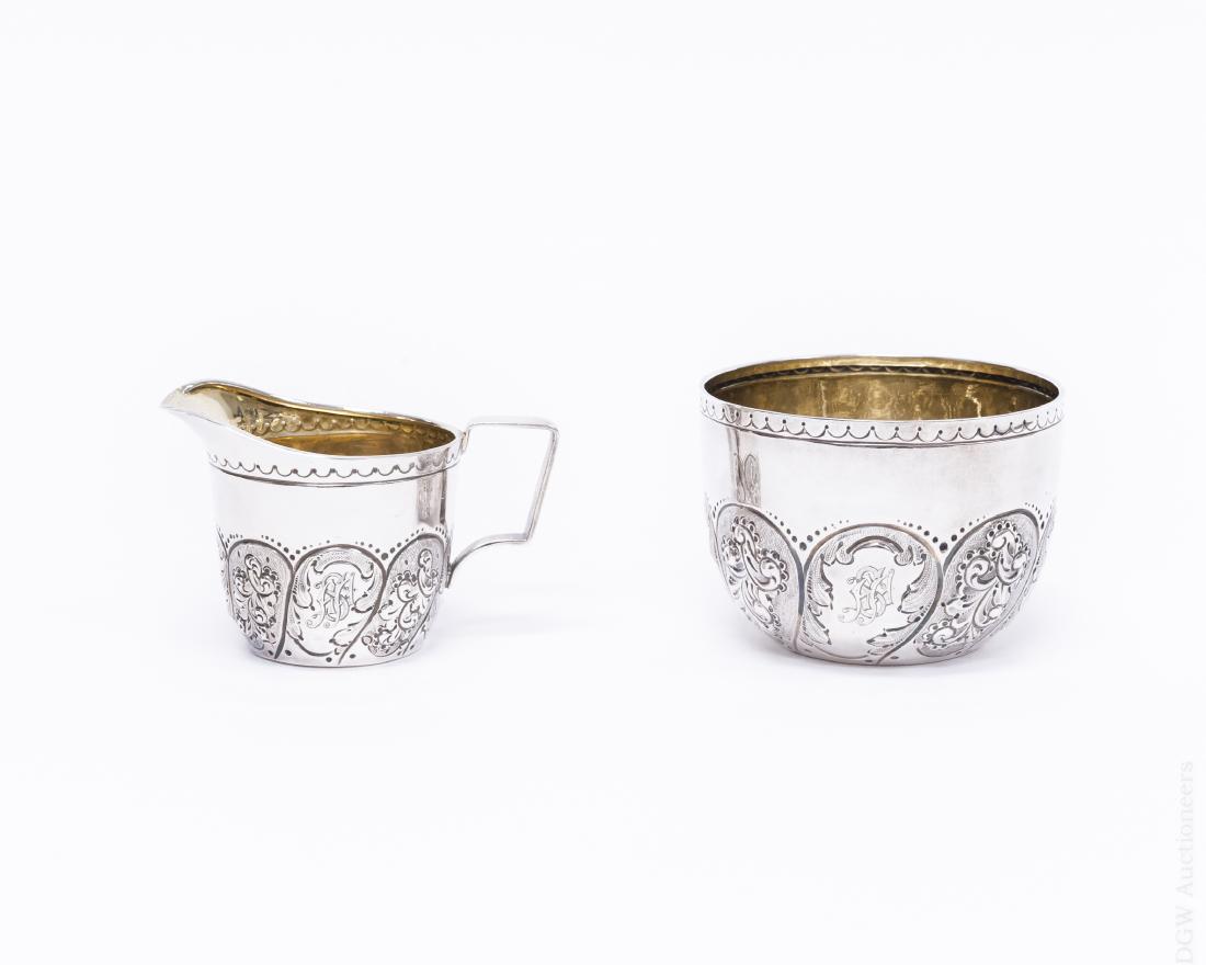 Charles Edwards Sterling Bowl & Creamer. (1 of 7)
