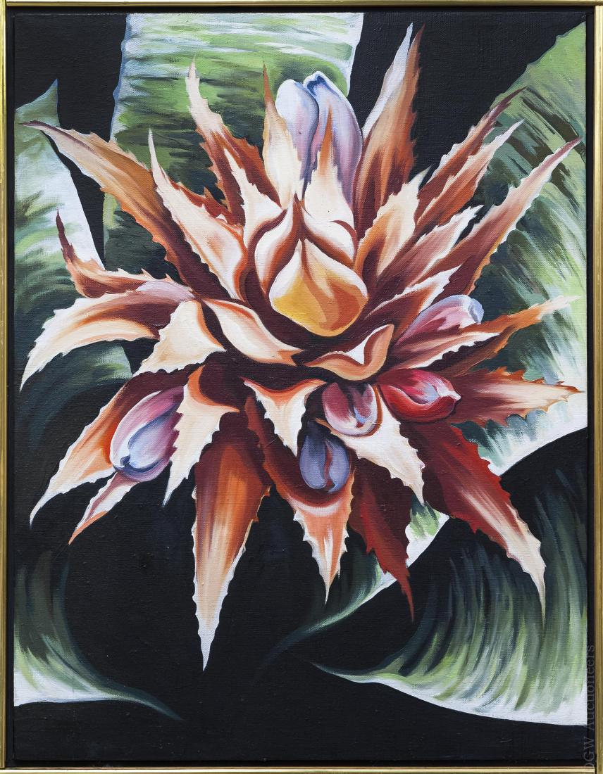 Lowell Nesbitt Oil on Canvas. (1 of 7)