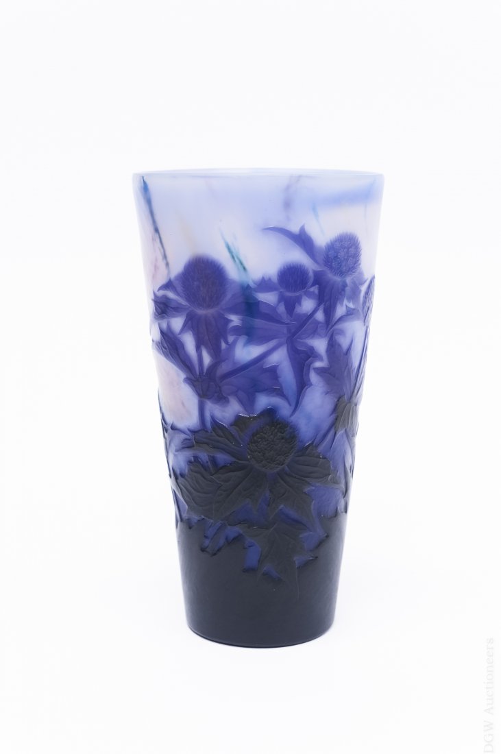 Galle Frosted Crystal Vase. (1 of 9)