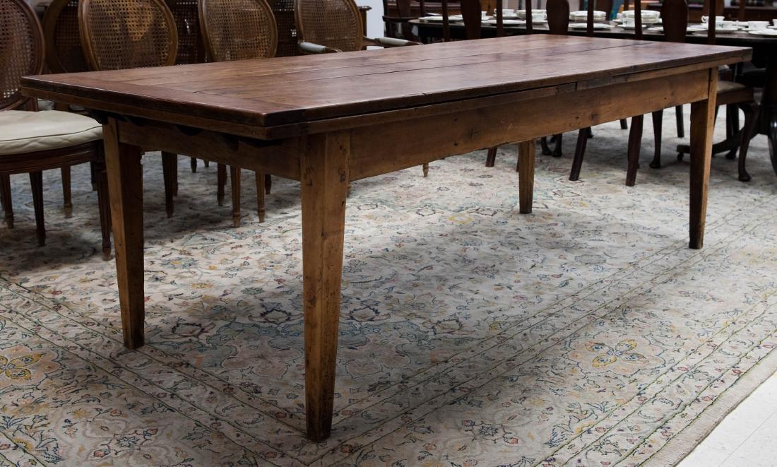 Country French Fruitwood Draw Leaf Table. (1 of 4)