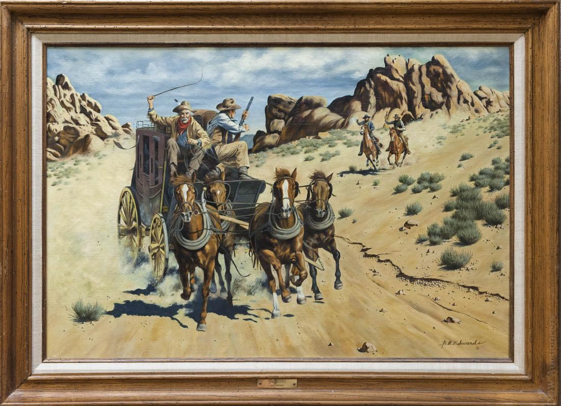 Bill Edwards, Oil on Canvas, Road Agents. (1 of 7)