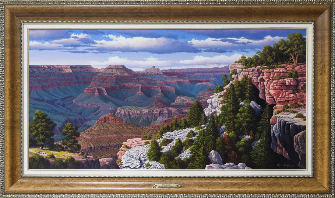 Ronnie Hedge Oil on Canvas, Sanctuary Grand Canyon. (1 of 7)