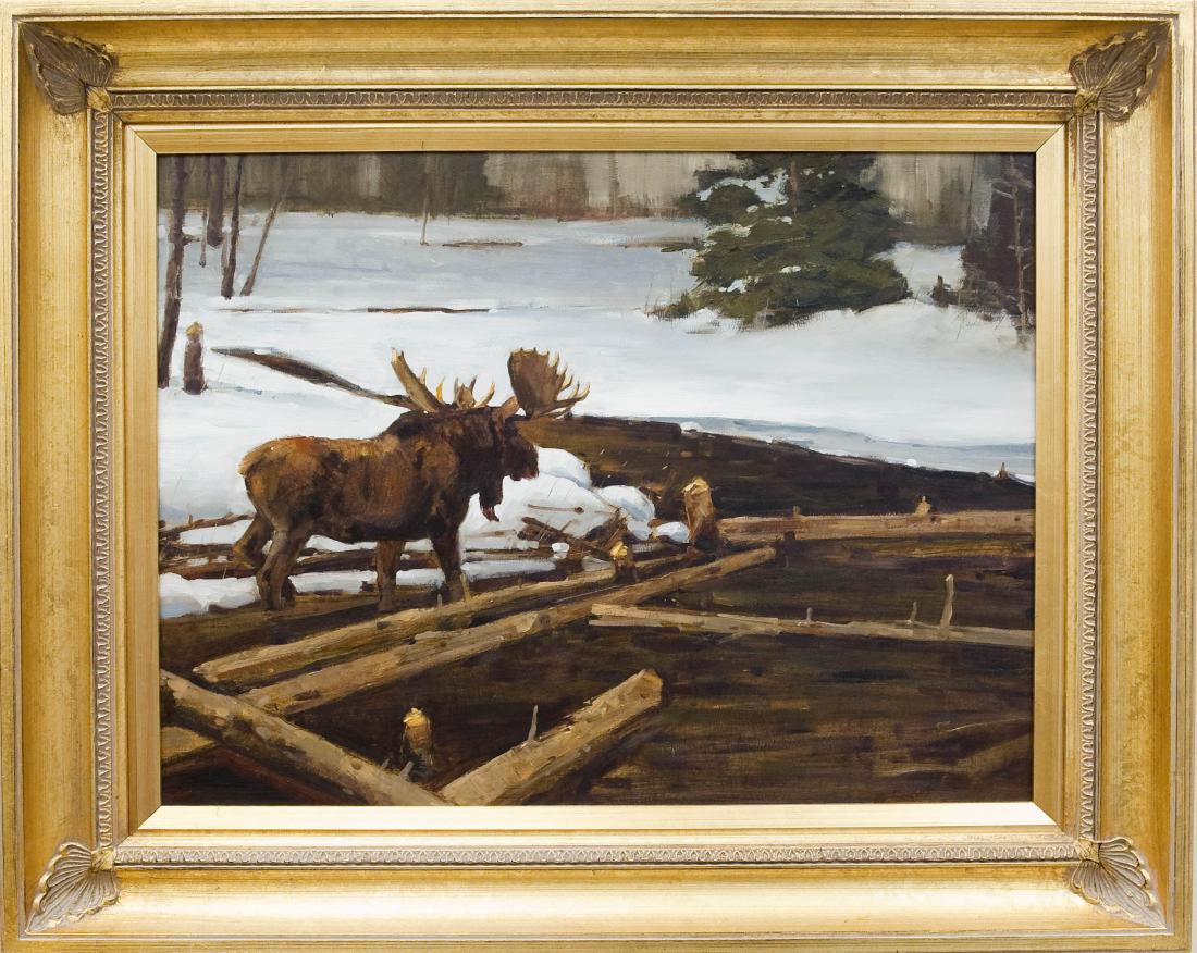 Luke Frazier Oil on Board, At the head of Beaver Creek. (1 of 5)