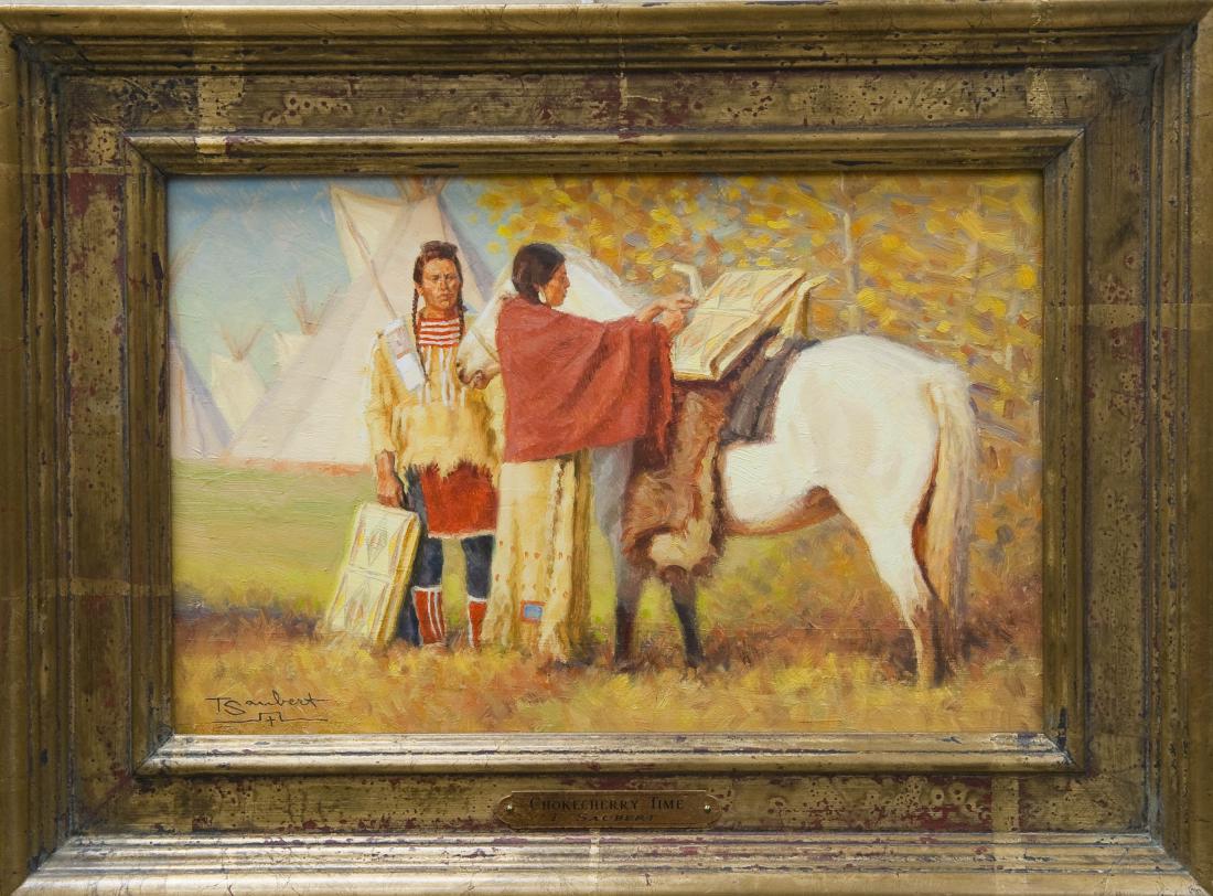 Tom Saubert, Oil on Board, "Chokecherry Time". (1 of 6)