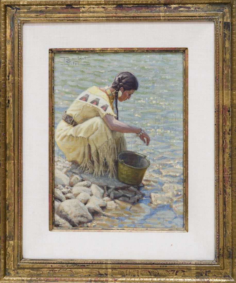 Tom Saubert, Oil on Board, "Kalispel River Song". (1 of 5)