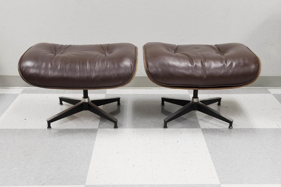 (2) Herman Miller Leather Seta Ottomans. (1 of 6)