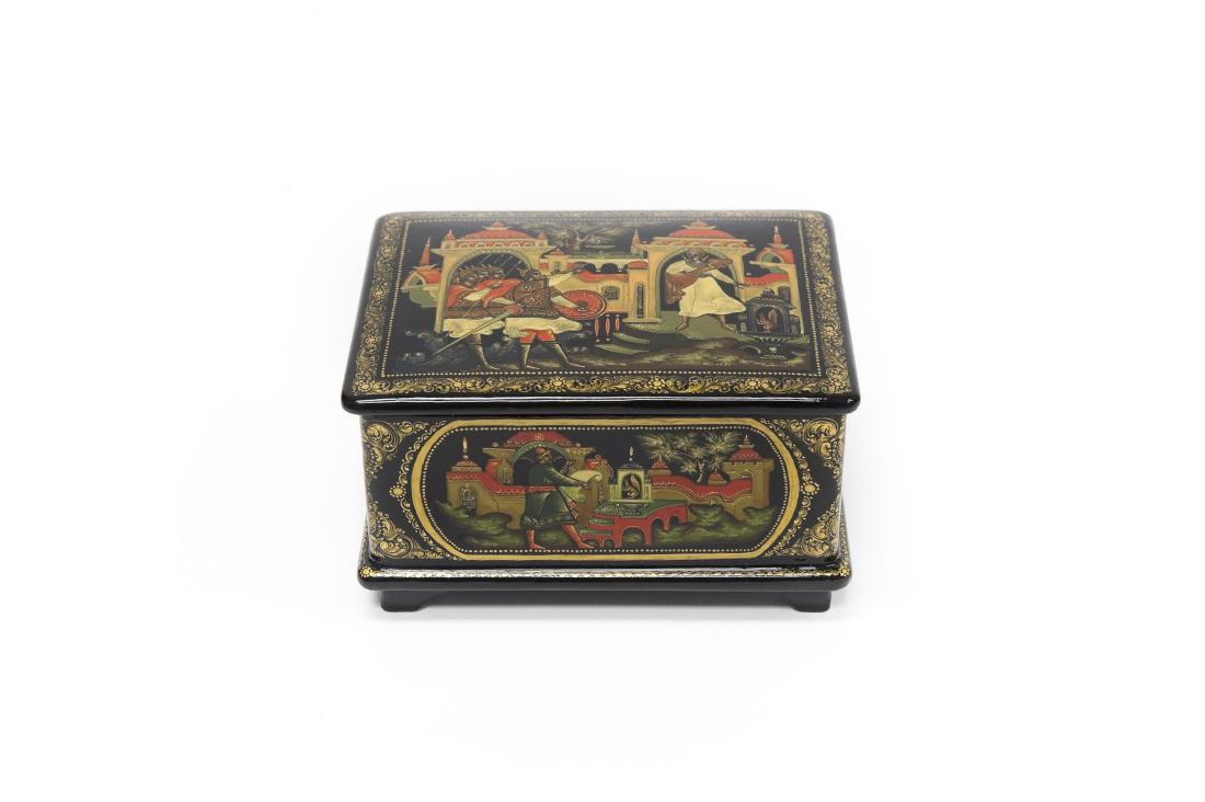 Sitnikov Palekh Russian Lacquer Box. (1 of 5)