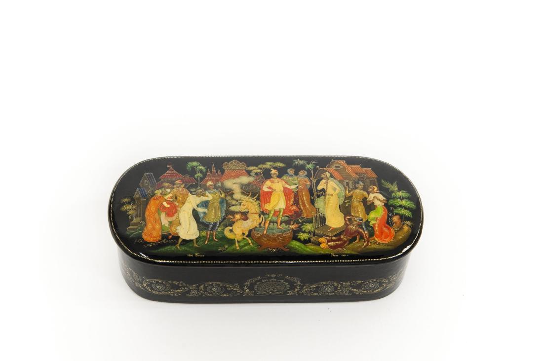 Ryabov Palekh Russian Lacquer Box, Humpback Pony. (1 of 6)