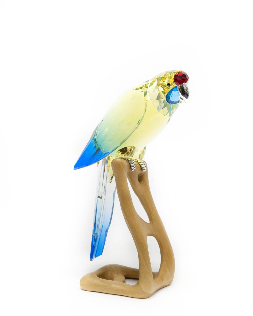 Swarovski Green Rosella Jonquil Parrot Figure. (1 of 5)