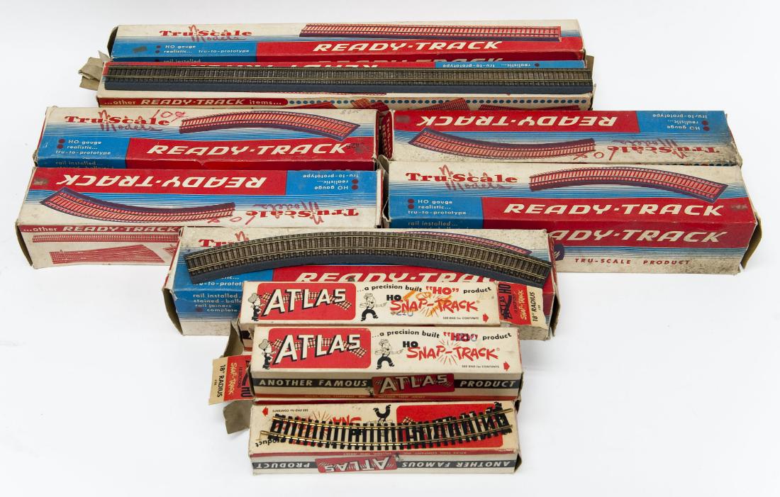 (14) Boxes of HO Scale Train Track. (1 of 3)