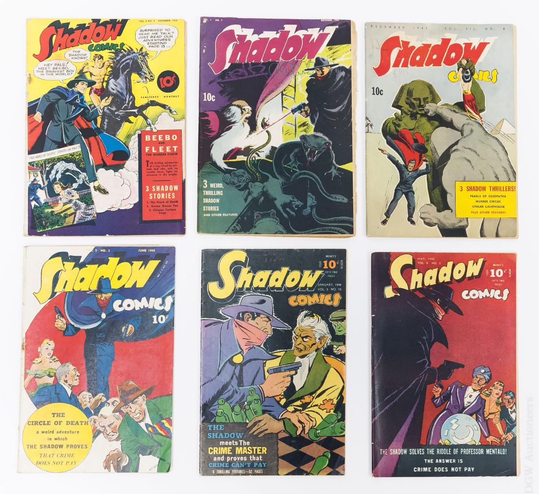 (6) Vintage Shadow Comics. (1 of 10)