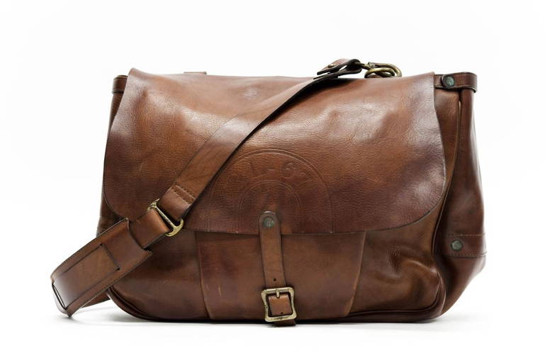 Ralph Lauren Rl 67 Leather Messenger