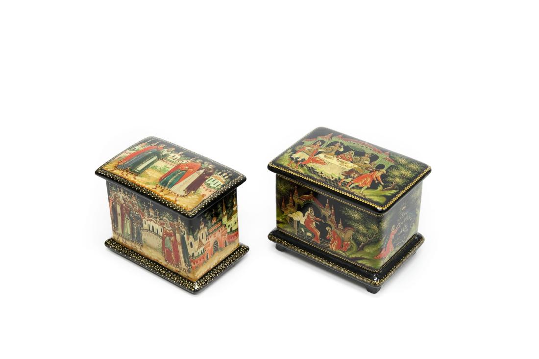 Vaneshov & Bikova Palekh Russian Lacquer Boxes. (1 of 8)