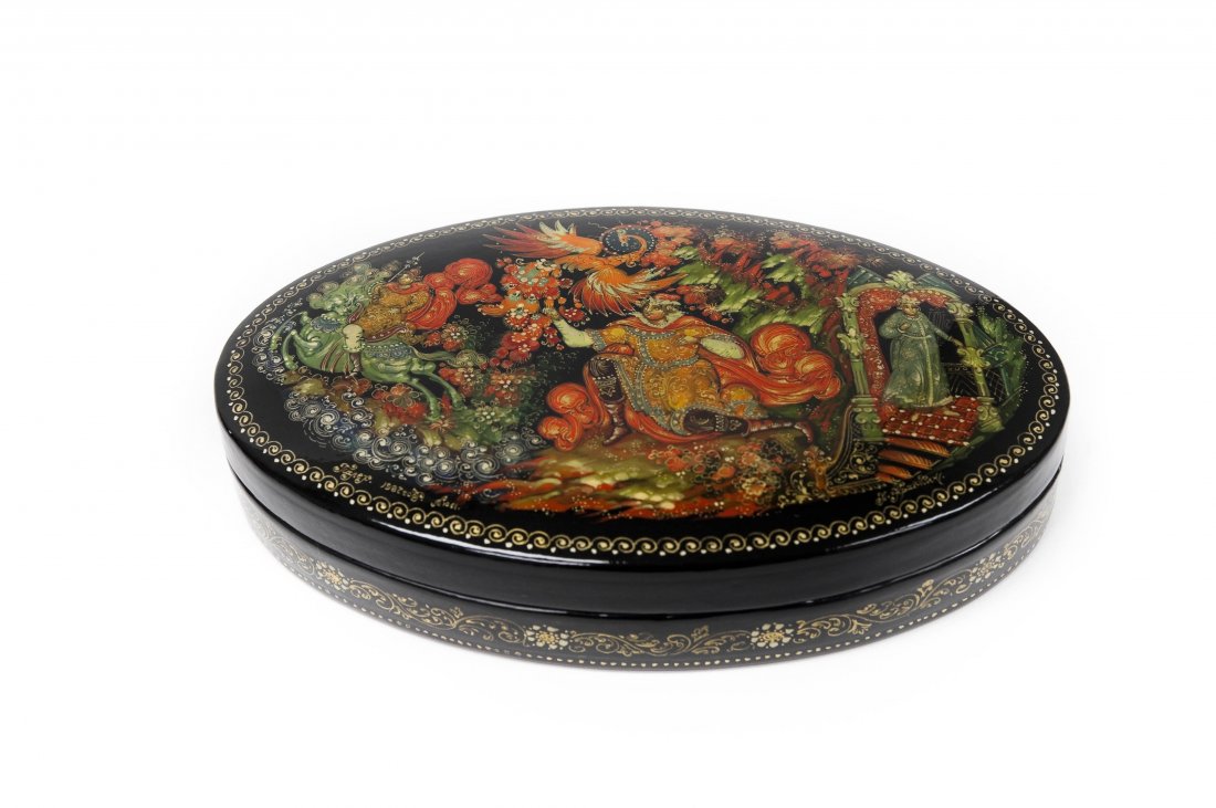 Kraikin Palekh Russian Lacquer Box. (1 of 7)