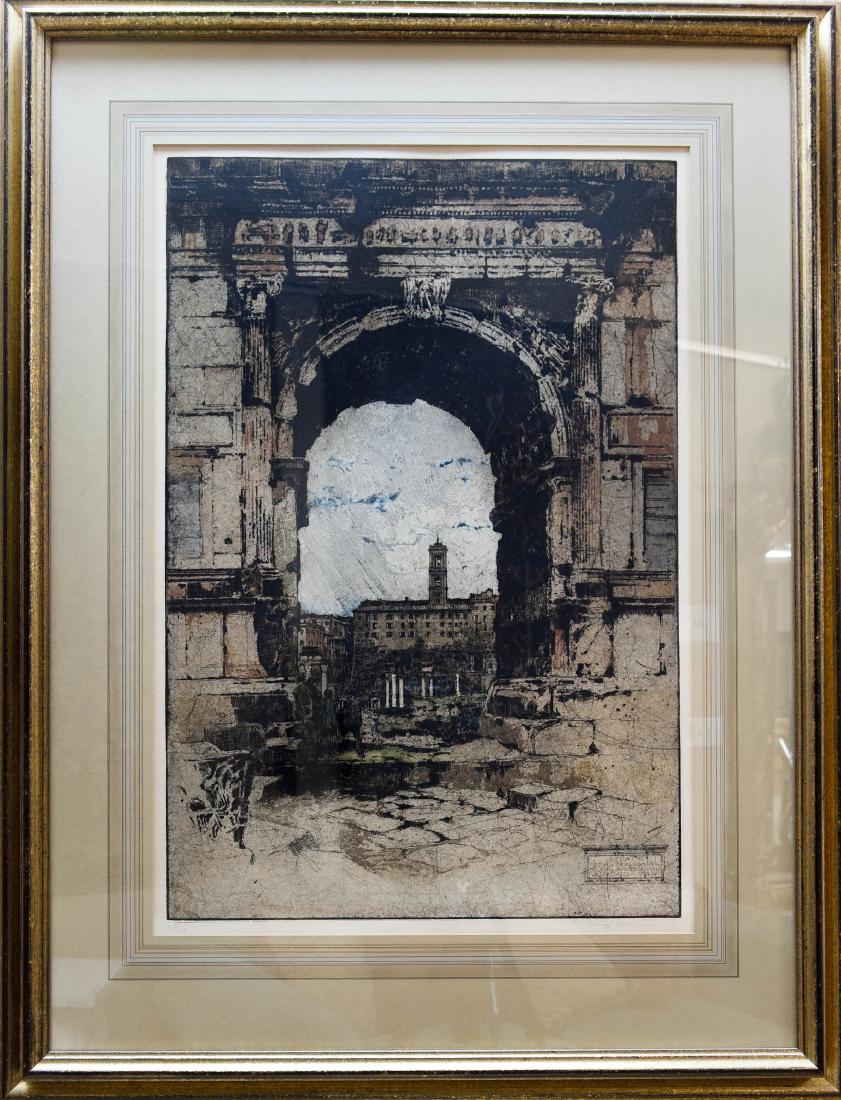 Luigi Kasimir Color Lithograph.: Luigi Kasimir Color Lithographs. Pencil signed, 103/150. (Approx. 27" x 18"). Framed.