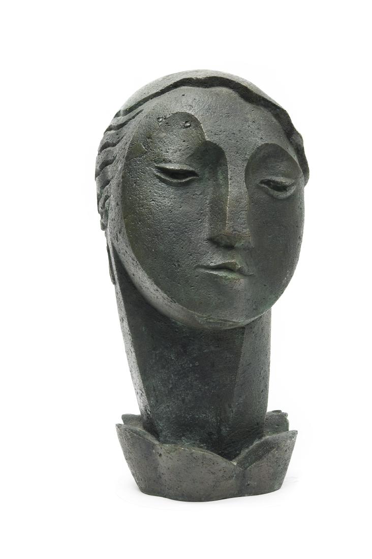 Contemporary Bronze Female Bust. (1 of 7)