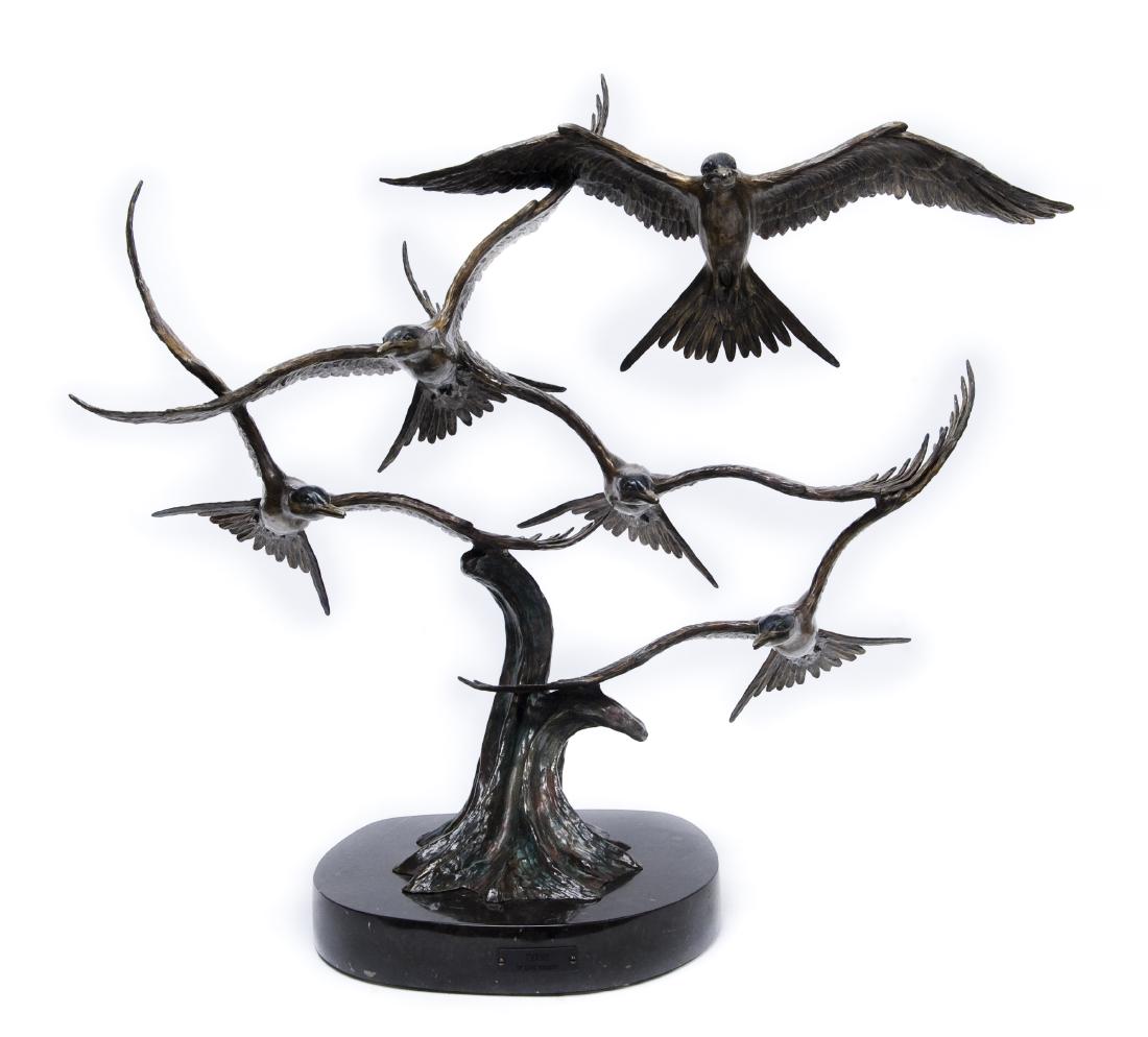 Carl Wagner Bronze Sculpture Terns 