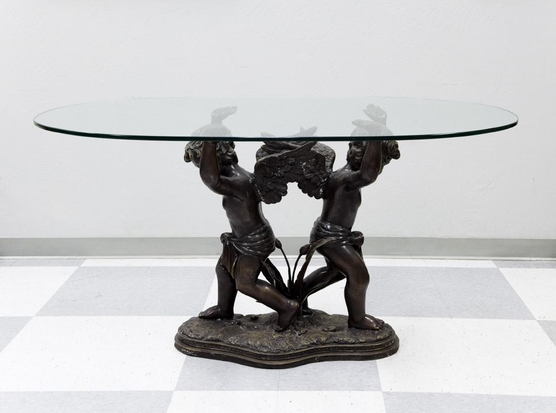 Cherub Bronze Base Table Nov 17 2018 D G W Auctioneers Inc In Ca