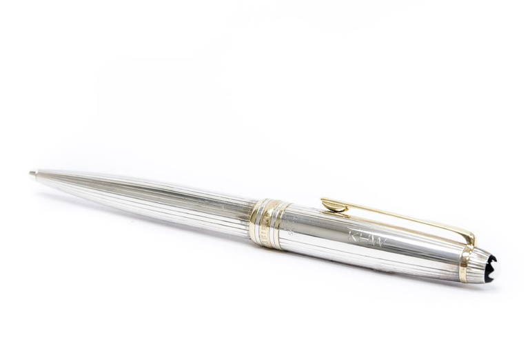 Mont Blanc Sterling Silver Ballpoint Pen.
