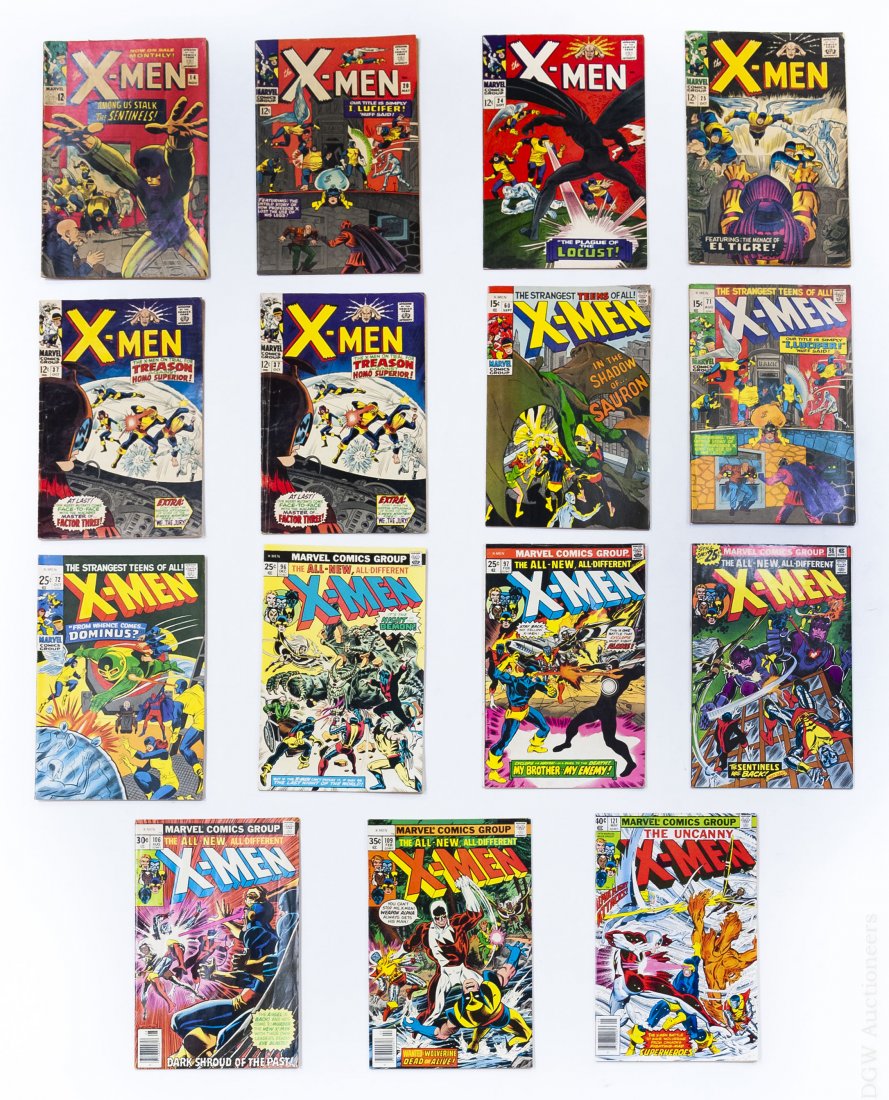 (15) Vintage X-Men Comics.: (15) Vintage X-Men Comics. (#14, #20, #24, #37 (x2), #60, #71, #72, #96, #97, #98, #106, #109.