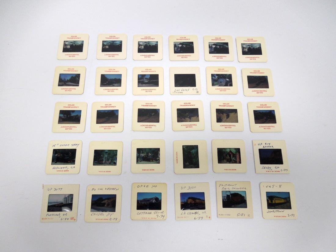 Vintage Photographic Slides: Boats, Trains, Cars,: Collection of approximately 1,600 vintage photographic slides. Including numerous boats, trains, buildings and cars in various locations: Sonoma; Calistoga; Sierra Nevada; Redwood Valley; Wildcat RR L