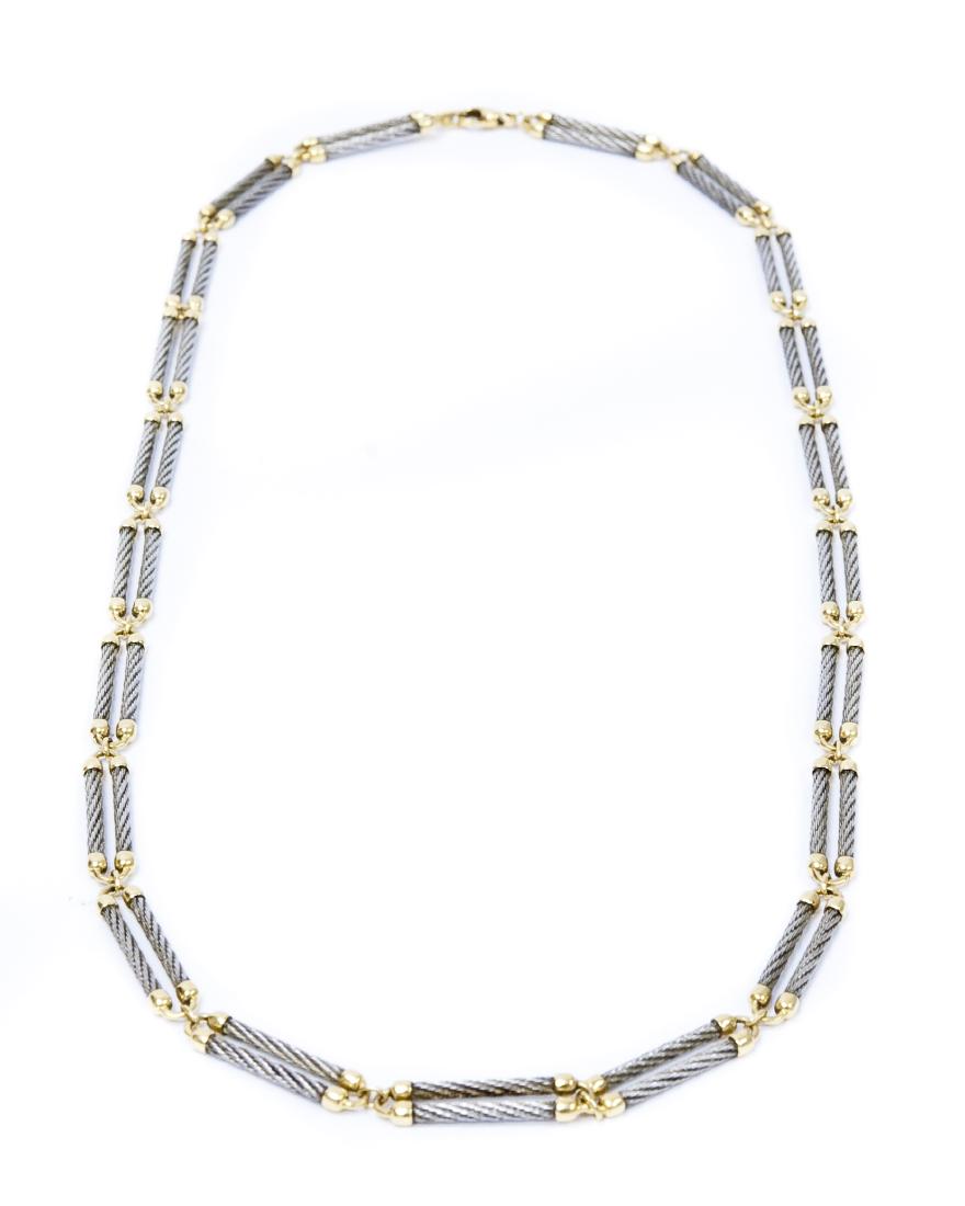 Fred Paris Force 10 18K Gold  Steel Necklace
