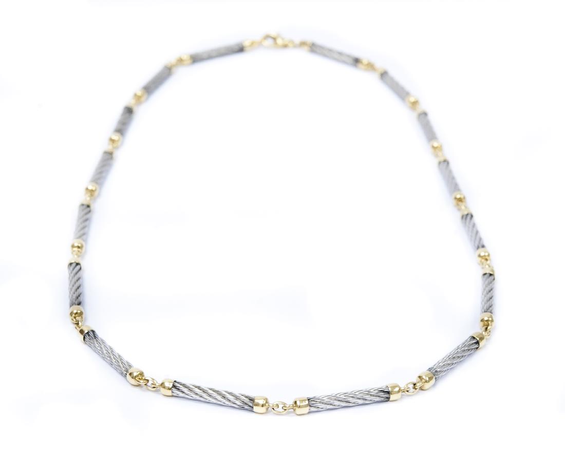 Fred Paris Force 10 18K Gold  Steel Necklace